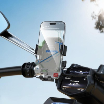 Suport Telefon pentru Bicicleta si Motocicleta, Rotatie 360°, 6 - 7" - Borofone Camino (BH141) - Black