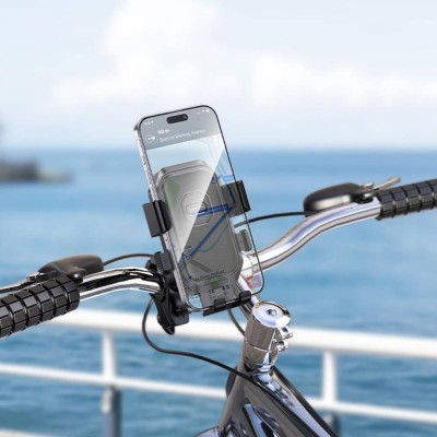 Suport Telefon pentru Bicicleta si Motocicleta, Rotatie 360°, 6 - 7" - Borofone Camino (BH141) - Black