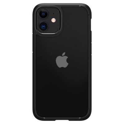 Husa pentru iPhone 12 / 12 Pro - Spigen Ultra Hybrid - Matte Black - 3