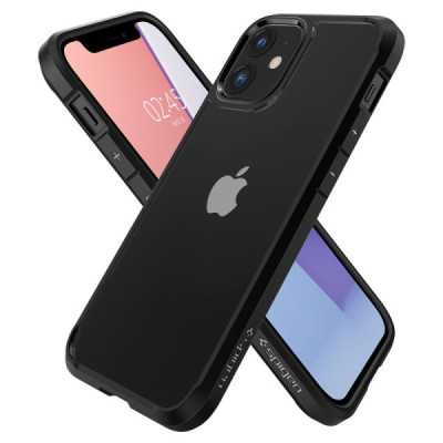 Husa pentru iPhone 12 / 12 Pro - Spigen Ultra Hybrid - Matte Black - 5