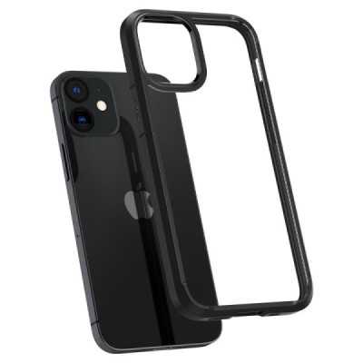 Husa pentru iPhone 12 / 12 Pro - Spigen Ultra Hybrid - Matte Black - 6