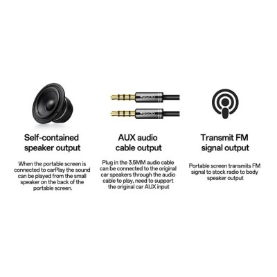 Camera pentru Masina cu Ecran 10.26", Plug&Play, CarPlay, Android Auto, AirPlay - Yesido (KM19) - Black