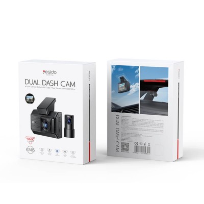 Camera auto 4K cu ecran 2" IPS, G-Sensor, stocare 256GB, Yesido KM15