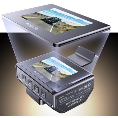Camera auto 4K cu ecran 2" IPS, G-Sensor, stocare 256GB, Yesido KM15