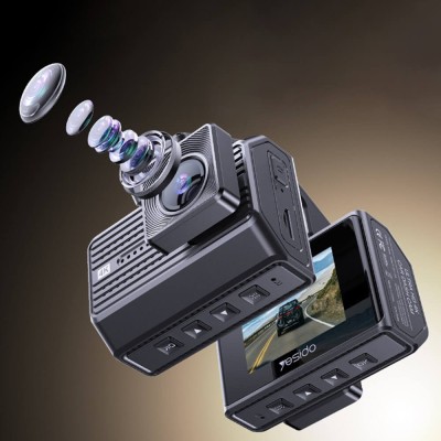 Camera auto 4K cu ecran 2" IPS, G-Sensor, stocare 256GB, Yesido KM15
