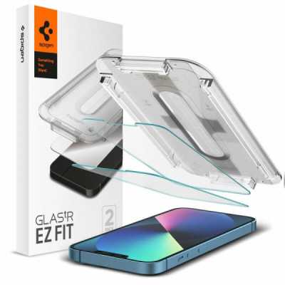 Folie pentru iPhone 13 / 13 Pro / iPhone 14 (set 2) - Spigen Glas.tR EZ FIT - Clear - 1