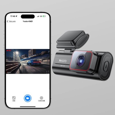 Camera Compacta pentru Masina cu Ecran Integrat, Full HD 1080p - Yesido (KM21) - Black