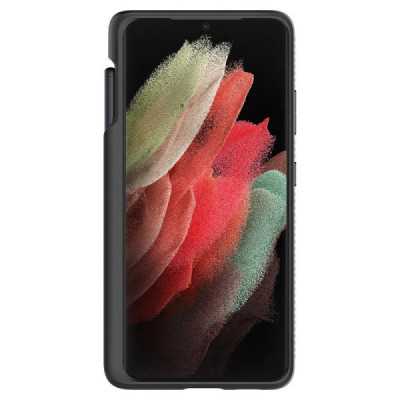 Husa pentru Samsung Galaxy S21 Ultra 5G - Spigen Liquid Air - Matte Black - 7