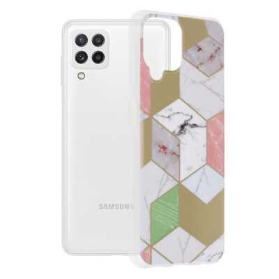 Husa pentru Samsung Galaxy A22 4G / M22 4G - Techsuit Marble Series - Purple Hex - 1