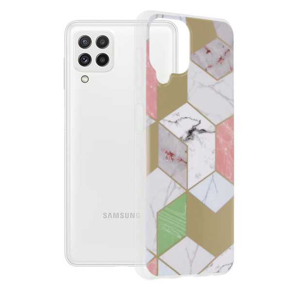 Husa pentru Samsung Galaxy A22 4G / M22 4G - Techsuit Marble Series - Purple Hex