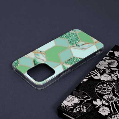 Husa pentru iPhone 13 Pro - Techsuit Marble Series - Green Hex - 5