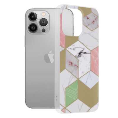 Husa pentru iPhone 13 Pro - Techsuit Marble Series - Purple Hex - 1