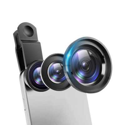 Lentile pentru telefon (set 3) - Techsuit Macro, Wide Angle, Fish Eye (W33) - Black - 1