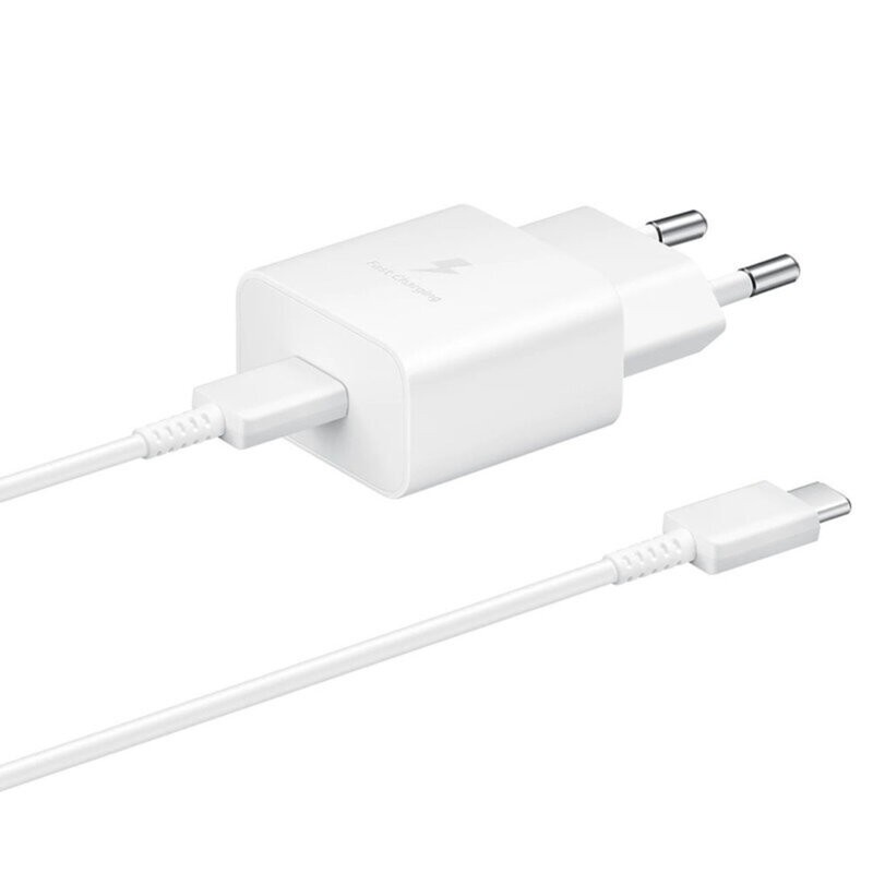 Incarcator Samsung tip C + cablu Type-C 15W, alb, EP-T1510XWEGEU, blister - 5