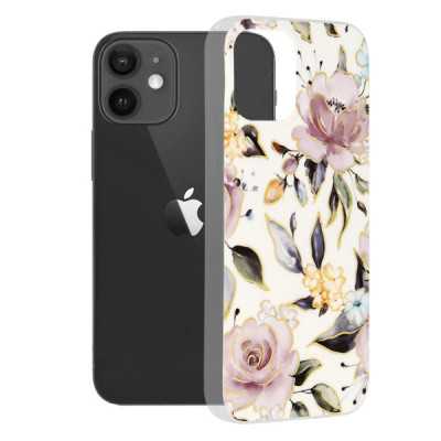 Husa pentru iPhone 12 / 12 Pro - Techsuit Marble Series - Chloe White - 1