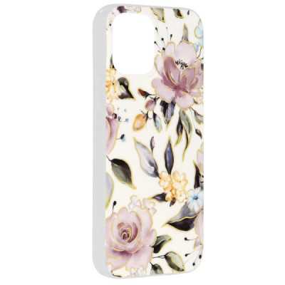 Husa pentru iPhone 12 / 12 Pro - Techsuit Marble Series - Chloe White - 2