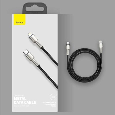 Cablu date Type-C la Lightning Baseus, 20W, 25cm, negru, CATLJK-01 - 7 Cablu date Type-C la Lightning Baseus, 20W, 25cm, negru, CATLJK-01 - 7