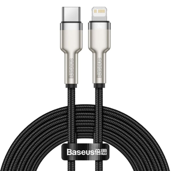 Cablu date Type-C la Lightning Baseus, 20W, 2.4A, 25cm, negru, CATLJK-01