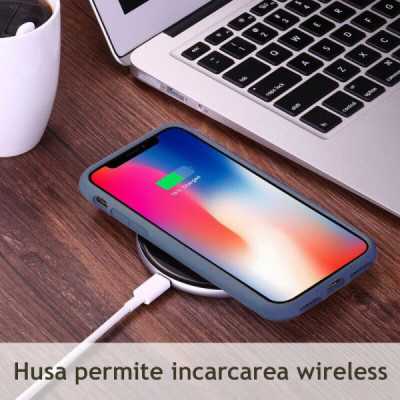 Husa pentru iPhone 14 Pro - Techsuit Soft Edge Silicone - Denim Blue - 5