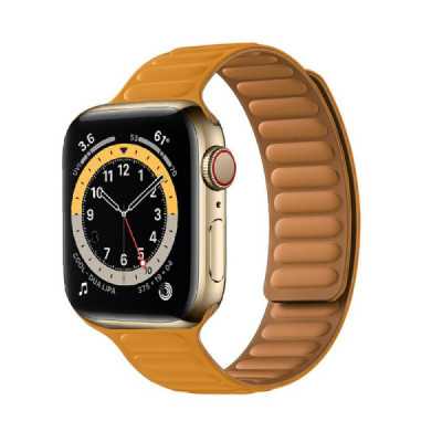 Curea dama pentru Apple Watch 1/2/3/4/5/6/7/8/9/SE/SE 2/Ultra/Ultra 2 (42/44/45/49mm) - Techsuit Watchband (W035) - Orange - 1