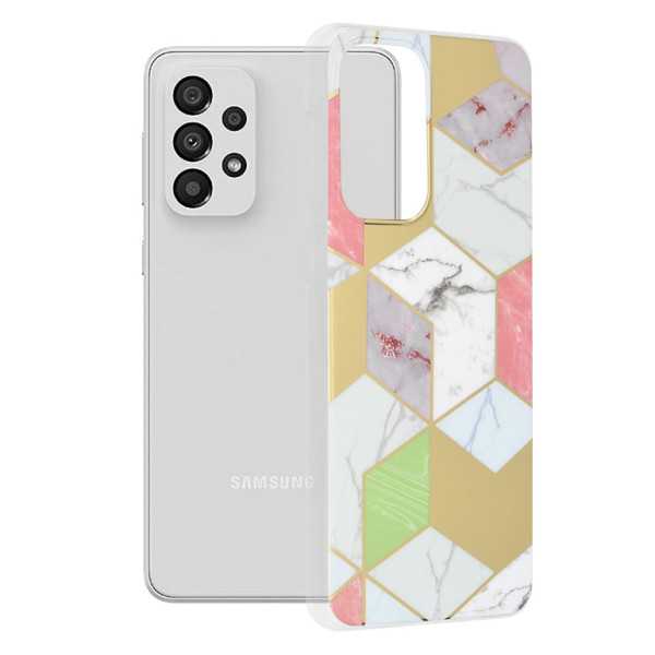 Husa pentru Samsung Galaxy A33 5G - Techsuit Marble Series - Purple Hex