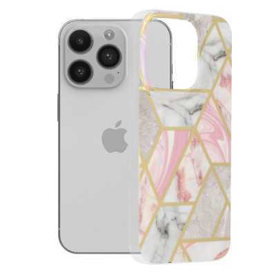 Husa pentru iPhone 14 Pro - Techsuit Marble Series - Pink Hex - 1