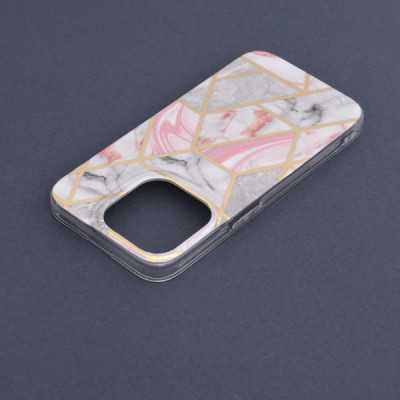 Husa pentru iPhone 14 Pro - Techsuit Marble Series - Pink Hex - 6