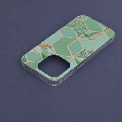 Husa pentru iPhone 14 Pro - Techsuit Marble Series - Green Hex - 6