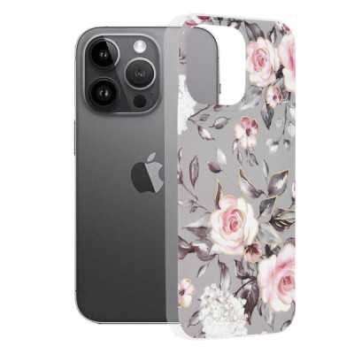 Husa pentru iPhone 14 Pro Max - Techsuit Marble Series - Bloom of Ruth Gray - 1