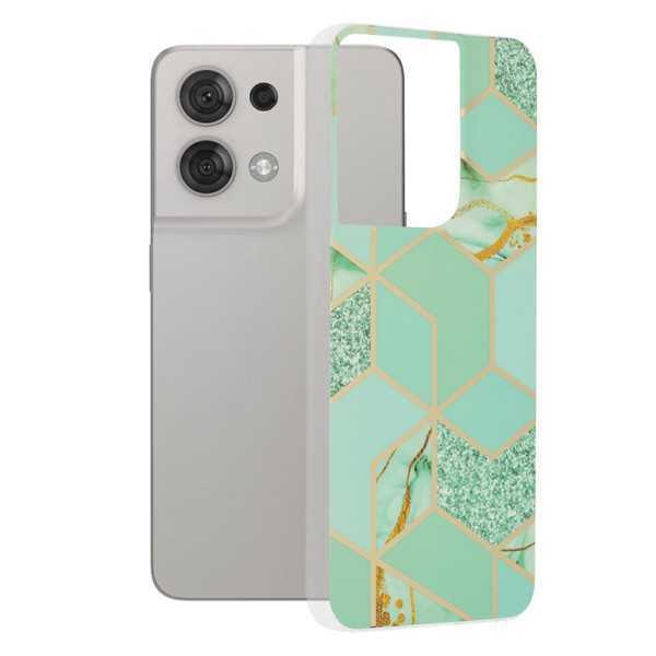 Husa pentru Oppo Reno8 - Techsuit Marble Series - Green Hex