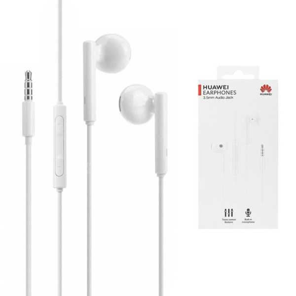 Casti Audio Jack 3.5mm, Cu Microfon - Huawei (AM115) - alb, (Blister Packing)