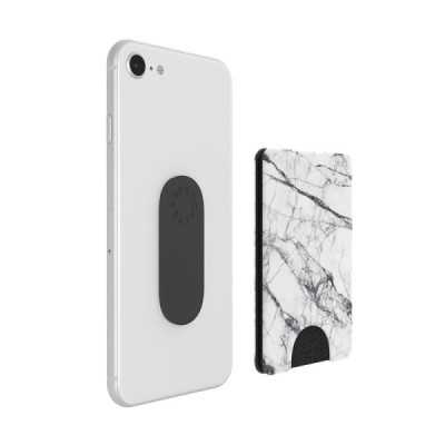 Portofel pentru telefon - PopSockets PopWallet - White Marble - 3