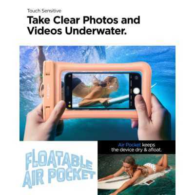 Husa universala pentru telefon - Spigen Waterproof Case A610 - Apricot - 4