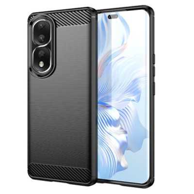 Husa pentru Honor 80 Pro / Honor 90 Pro - Techsuit Carbon Silicone - Black - 1