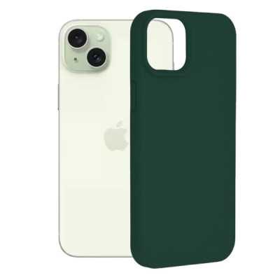 Husa pentru iPhone 15 Plus - Techsuit Soft Edge Silicone - Dark Green - 1