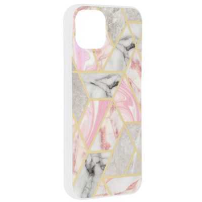 Husa pentru iPhone 15 Plus - Techsuit Marble Series - Pink Hex - 6