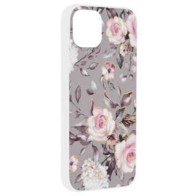 Husa pentru iPhone 15 Plus - Techsuit Marble Series - Bloom of Ruth Gray - 6