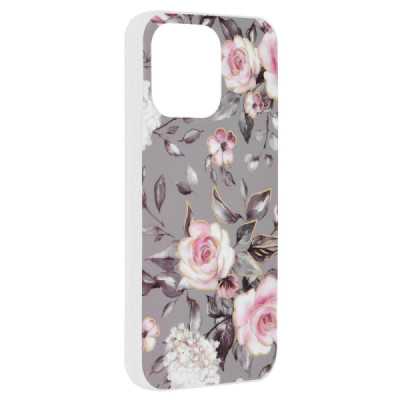 Husa pentru iPhone 15 Pro Max - Techsuit Marble Series - Bloom of Ruth Gray - 6