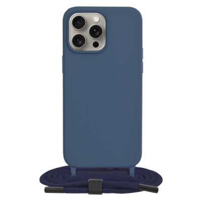 Husa pentru iPhone 15 Pro Max - Techsuit Crossbody Lanyard - Blue - 1