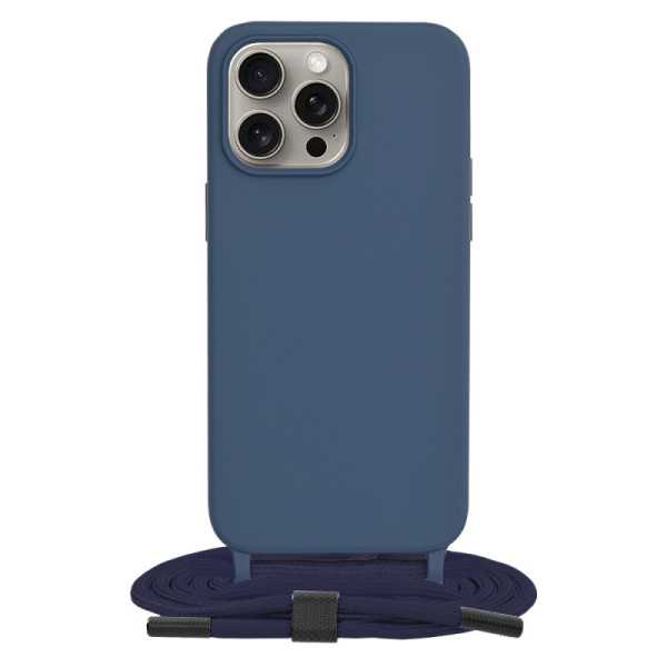 Husa pentru iPhone 15 Pro Max - Techsuit Crossbody Lanyard - Blue