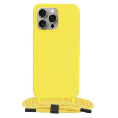 Husa pentru iPhone 15 Pro Max - Techsuit Crossbody Lanyard - Yellow - 1