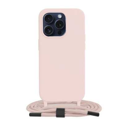 Husa pentru iPhone 15 Pro - Techsuit Crossbody Lanyard - Pink - 1