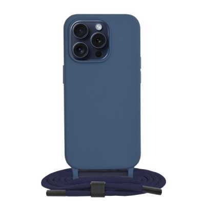 Husa pentru iPhone 15 Pro - Techsuit Crossbody Lanyard - Blue - 1