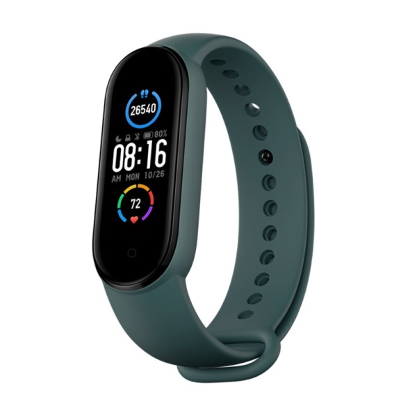 Curea Xiaomi Mi Band 5 / 5 NFC / 6 / 6 NFC / Amazfit Band 5 Techsuit, verde inchis, W013
