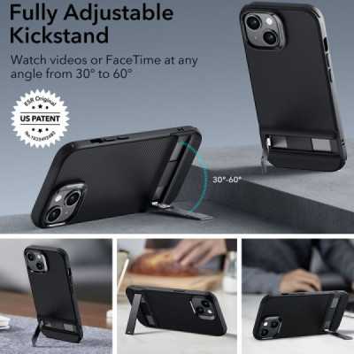 Husa pentru iPhone 15 Plus - ESR Air Shield Boost Kickstand - Translucent Black - 7