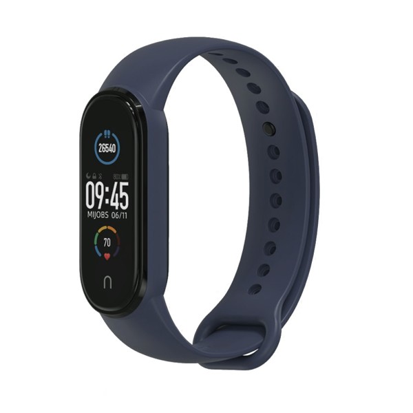 Curea Xiaomi Mi Band 5 / 5 NFC / 6 / 6 NFC / Amazfit Band 5 Techsuit, albastru, W013