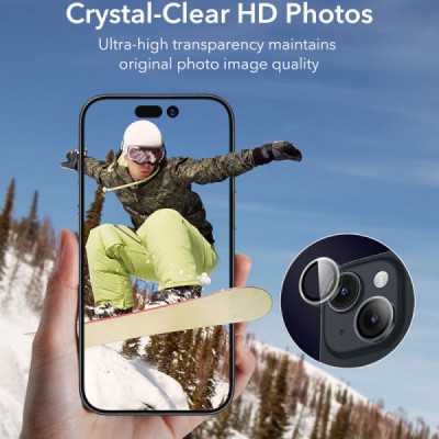 Folie Camera pentru iPhone 15 / 15 Plus - ESR Armorite Camera Lens Protectors - Clear - 6