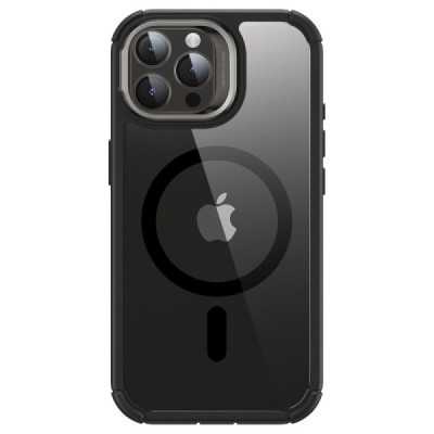 Husa pentru iPhone 15 Pro Max + Folie - ESR Armor Tough Kickstand HaloLock - Clear Black - 4