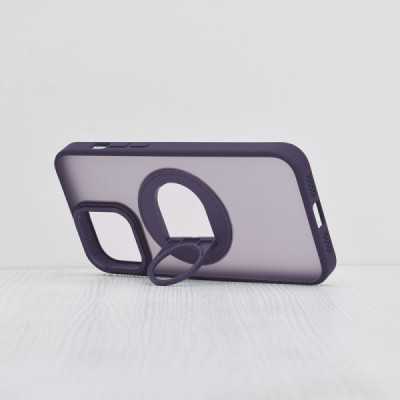 Husa pentru iPhone 15 Pro Max - Techsuit MagSafe Ghost Holder Series - Matte Purple - 3