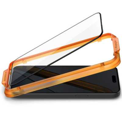 Folie pentru iPhone 15 Pro (set 2) - Spigen Glas.TR Align Master - Black - 4